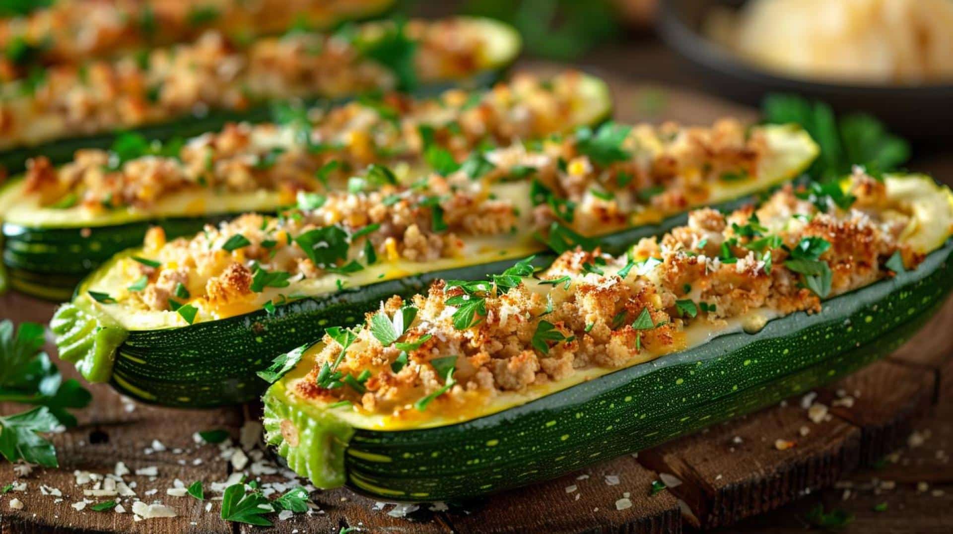 5-Ingredient Stuffed Zucchini Recipe