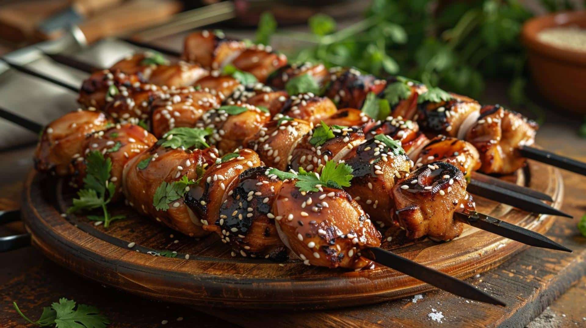 Airfryer Recipe: Delicious and Light Teriyaki Chicken Skewers