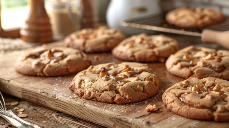 Caramel Apple Crisp Cookies Recipe