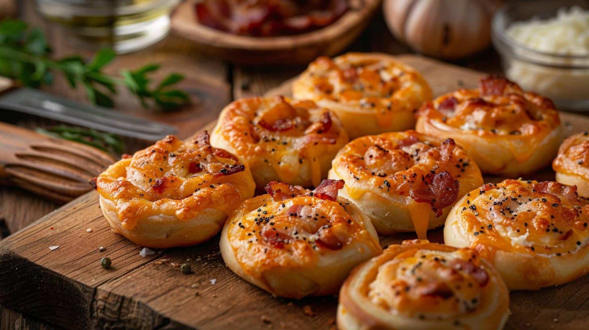 Cheese and Bacon Pinwheels Recipe: Guaranteed Success for Your Aperitif