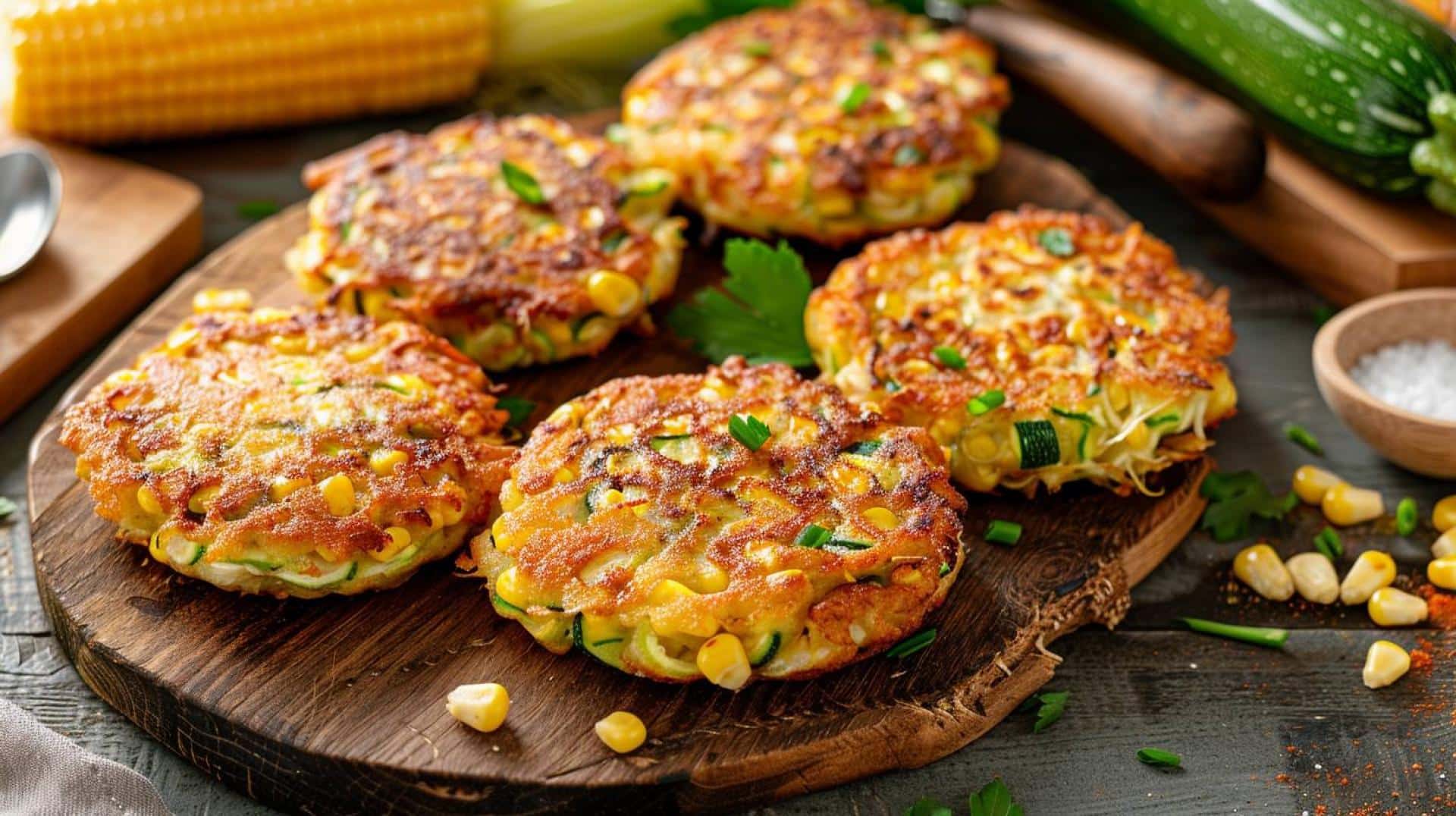 Corn and Zucchini Fritters Recipe