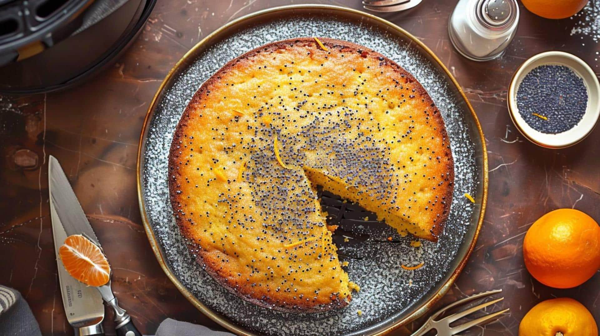 Easy and Quick Airfryer Recipe for Poppy Seed and Orange Cake: A Delicious Delight