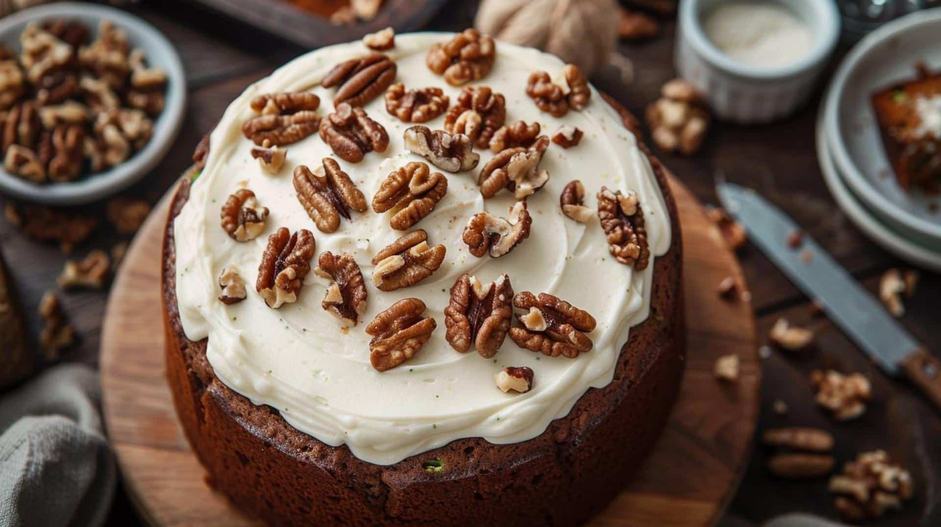 Easy Zucchini Walnut Cake Recipe