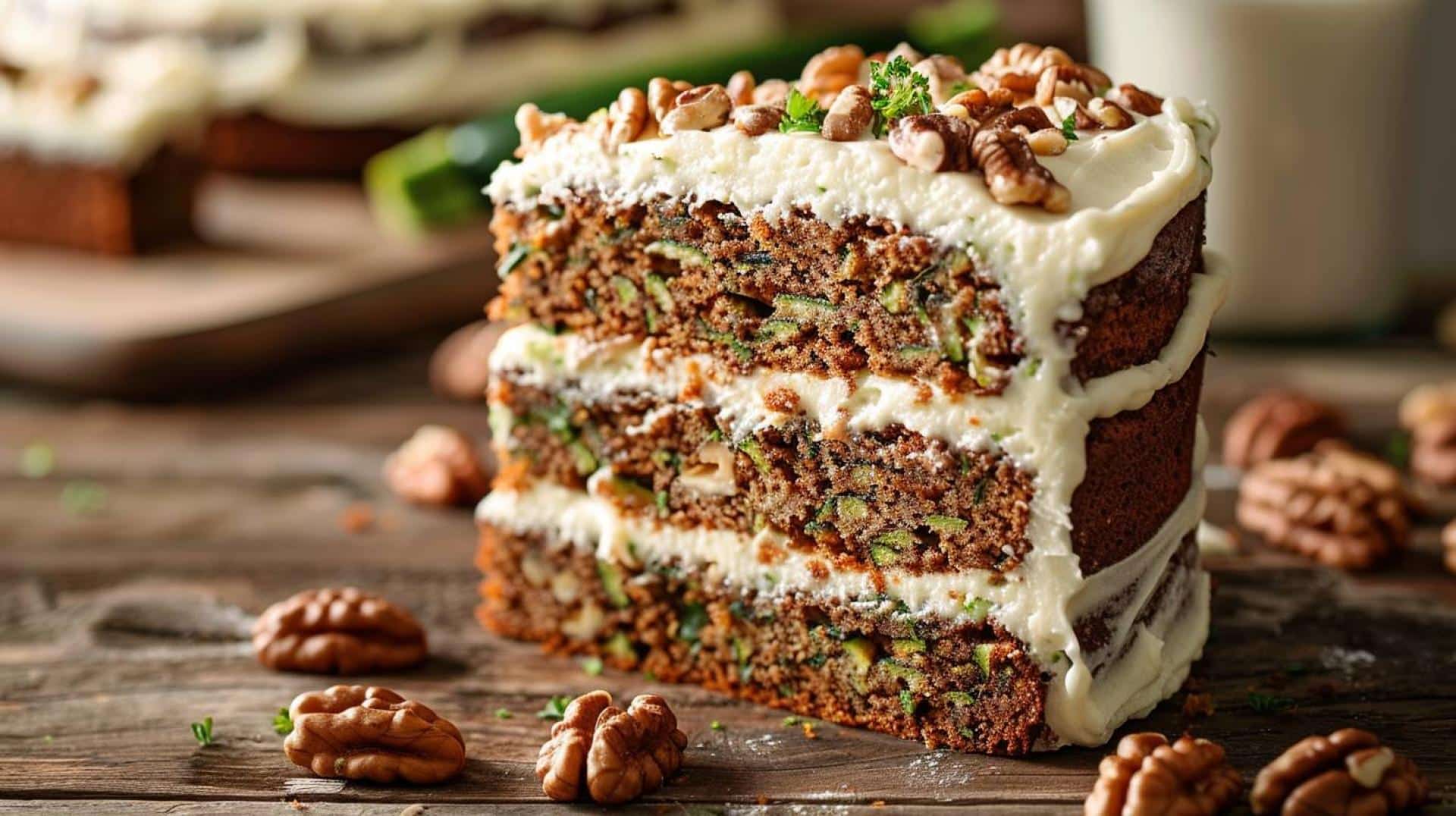 Easy Zucchini Walnut Cake Recipe