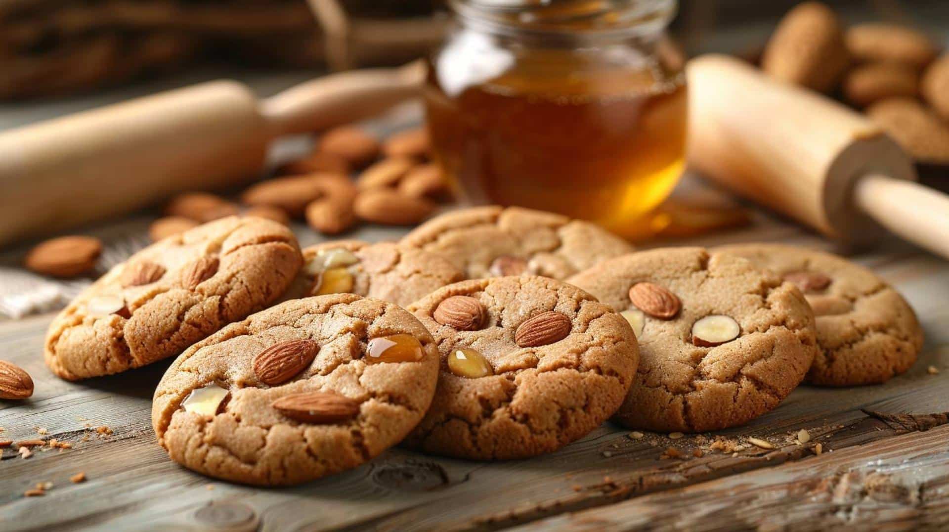 Healthy Honey Almond Cookies Recipe