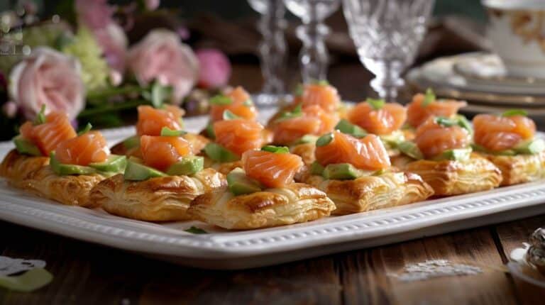 Luxurious and Simple Salmon and Avocado Puff Pastry Bites Recipe
