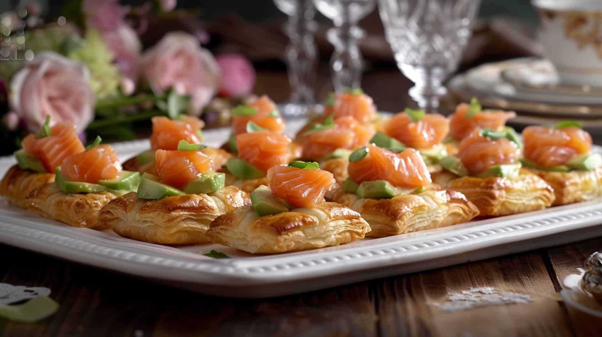 Luxurious and Simple Salmon and Avocado Puff Pastry Bites Recipe