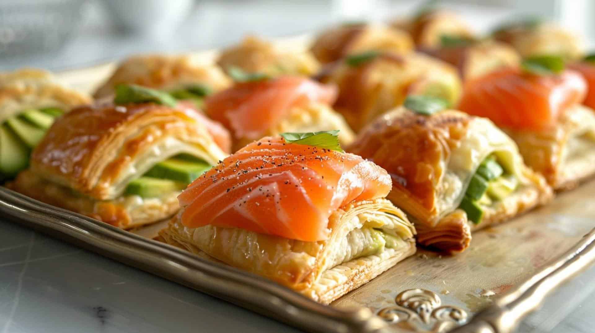 Luxurious and Simple Salmon and Avocado Puff Pastry Bites Recipe