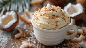No-Bake Coconut Cream Mug Cake