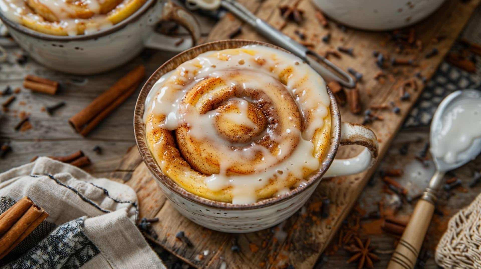 Quick and Cozy Cinnamon Roll Mug Cake