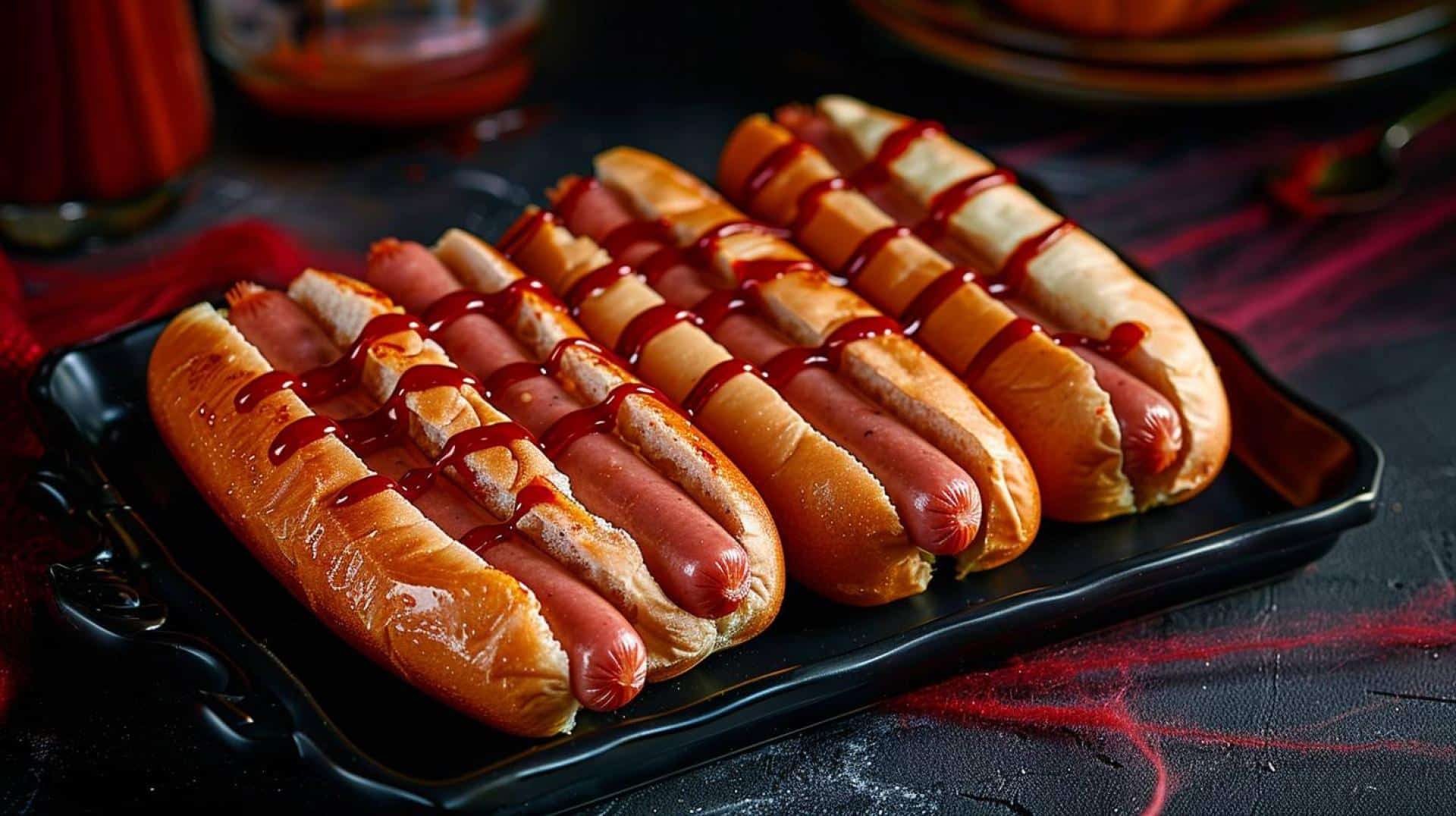 Recipe: Bloody Finger Hot Dogs – Hot dogs that look like bloody fingers, perfect for Halloween