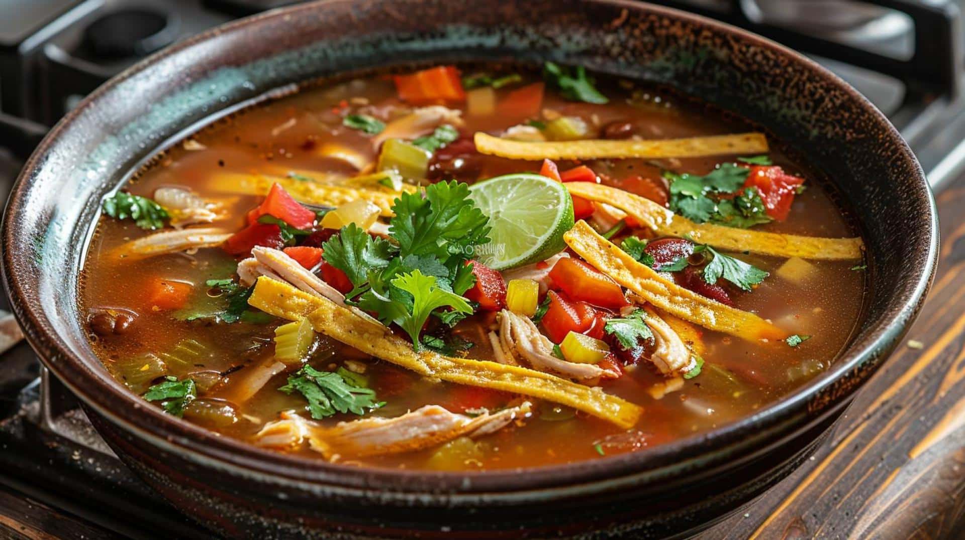 Recipe: One-Pot Chicken Tortilla Soup – Spicy and hearty soup with chicken and tortillas