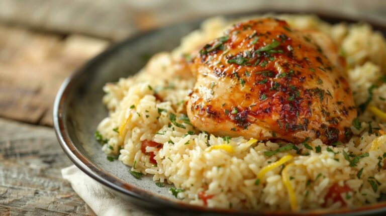 Recipe: One-Pot Lemon Herb Chicken – Tender chicken with lemon and herbs over rice