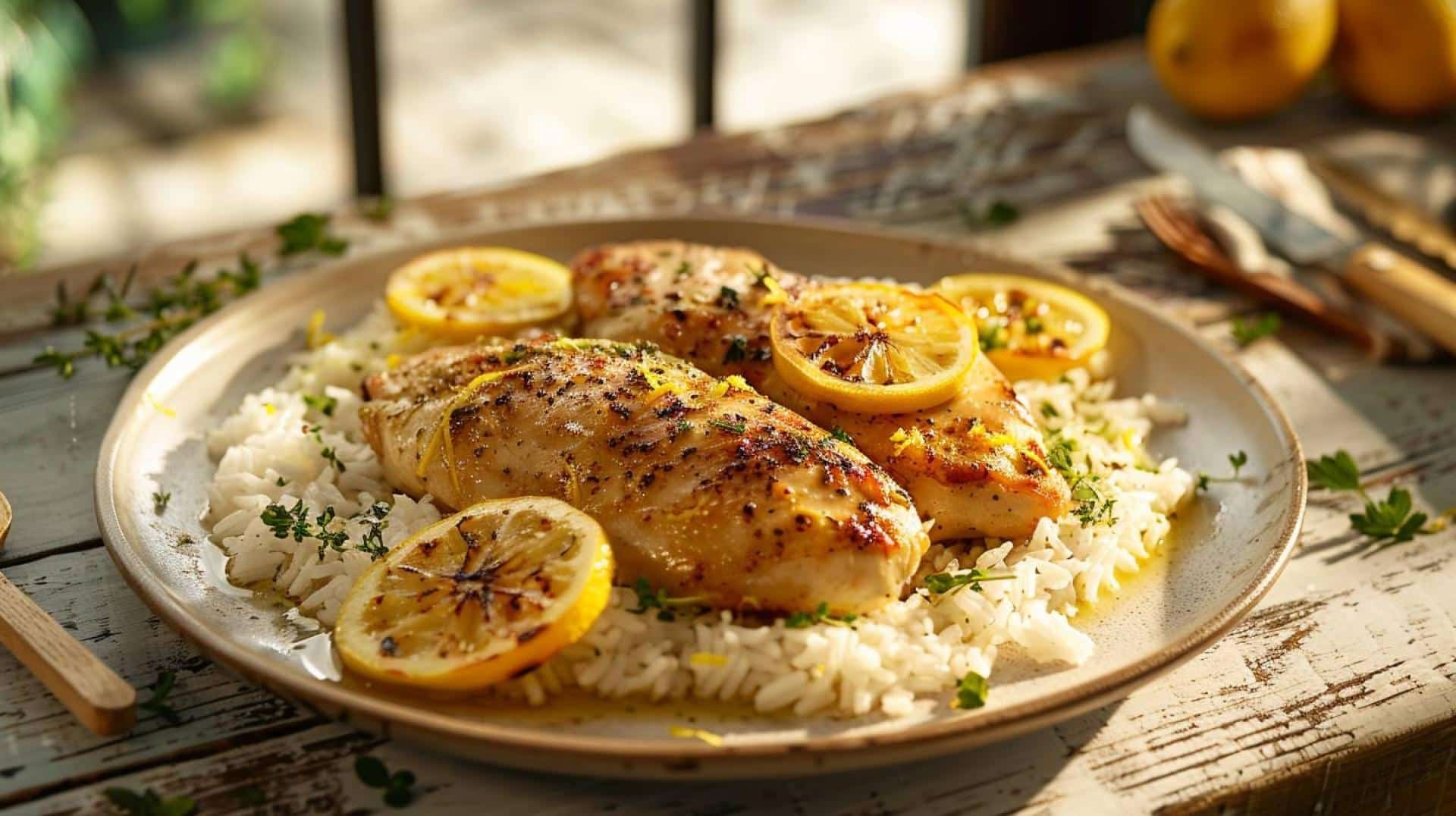 Recipe: One-Pot Lemon Herb Chicken – Tender chicken with lemon and herbs over rice