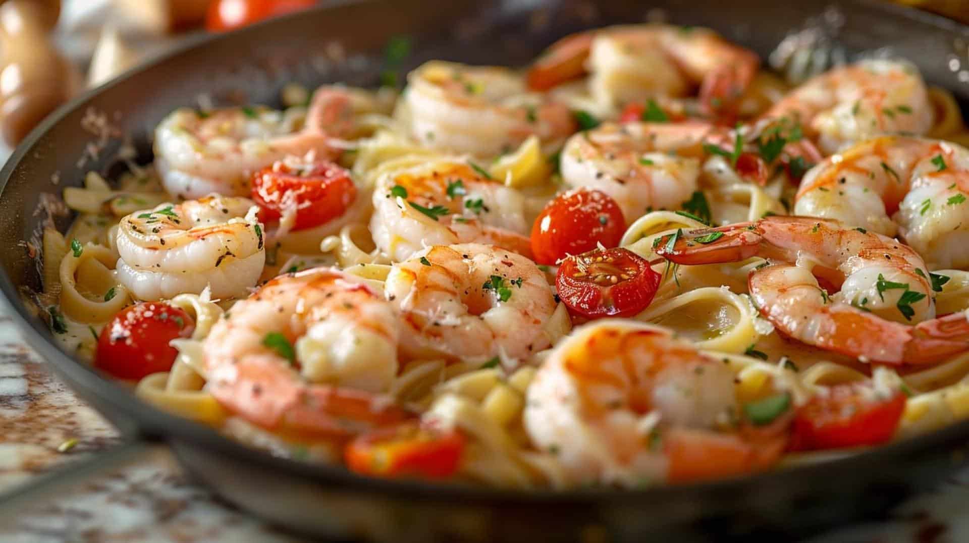 Recipe: One-Pot Shrimp Scampi – Garlicky shrimp with pasta in a buttery sauce