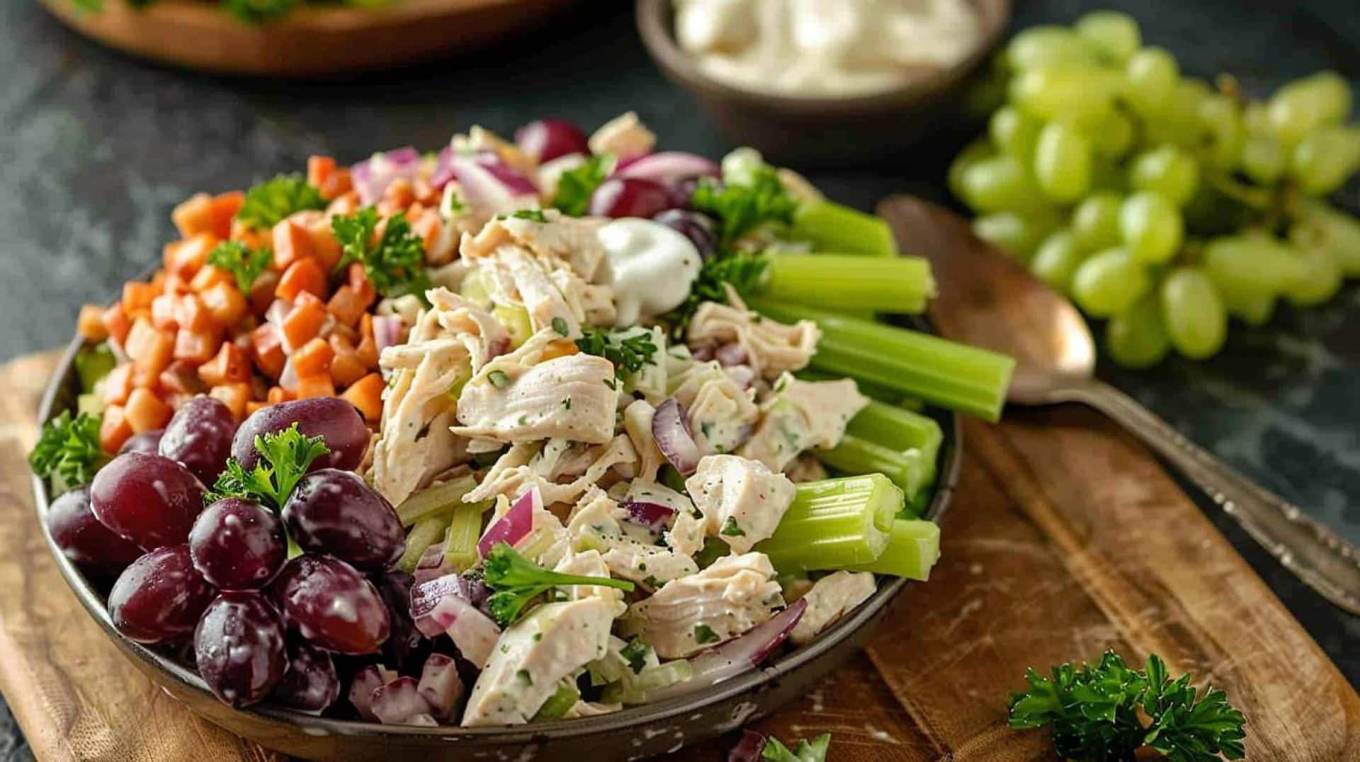 Recipe: Simple Chicken Salad – A delicious chicken salad with celery, mayo, and grapes
