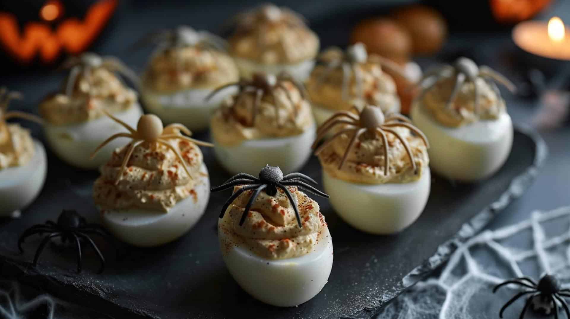 Recipe: Spooky Spider Deviled Eggs – Easy and spooky deviled eggs perfect for Halloween parties