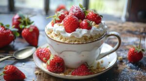 Strawberry Shortcake Mug Cake Magic