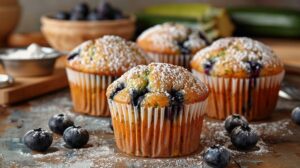 Zucchini Blueberry Quick Muffins Recipe