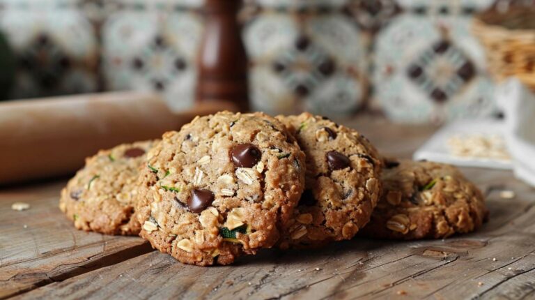 Zucchini Oat Chocolate Chip Cookies Recipe
