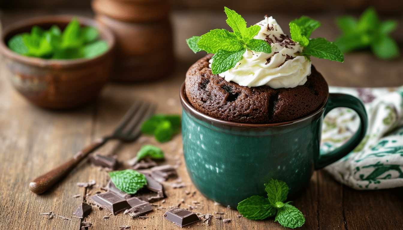indulge in a deliciously rich after dinner mint chocolate mug cake that’s perfect for satisfying your sweet tooth in just minutes. this quick and easy treat combines the refreshing flavor of mint with decadent chocolate, all made in a single mug. ideal for a cozy night in or a last-minute dessert, this recipe will delight chocolate lovers and mint enthusiasts alike!