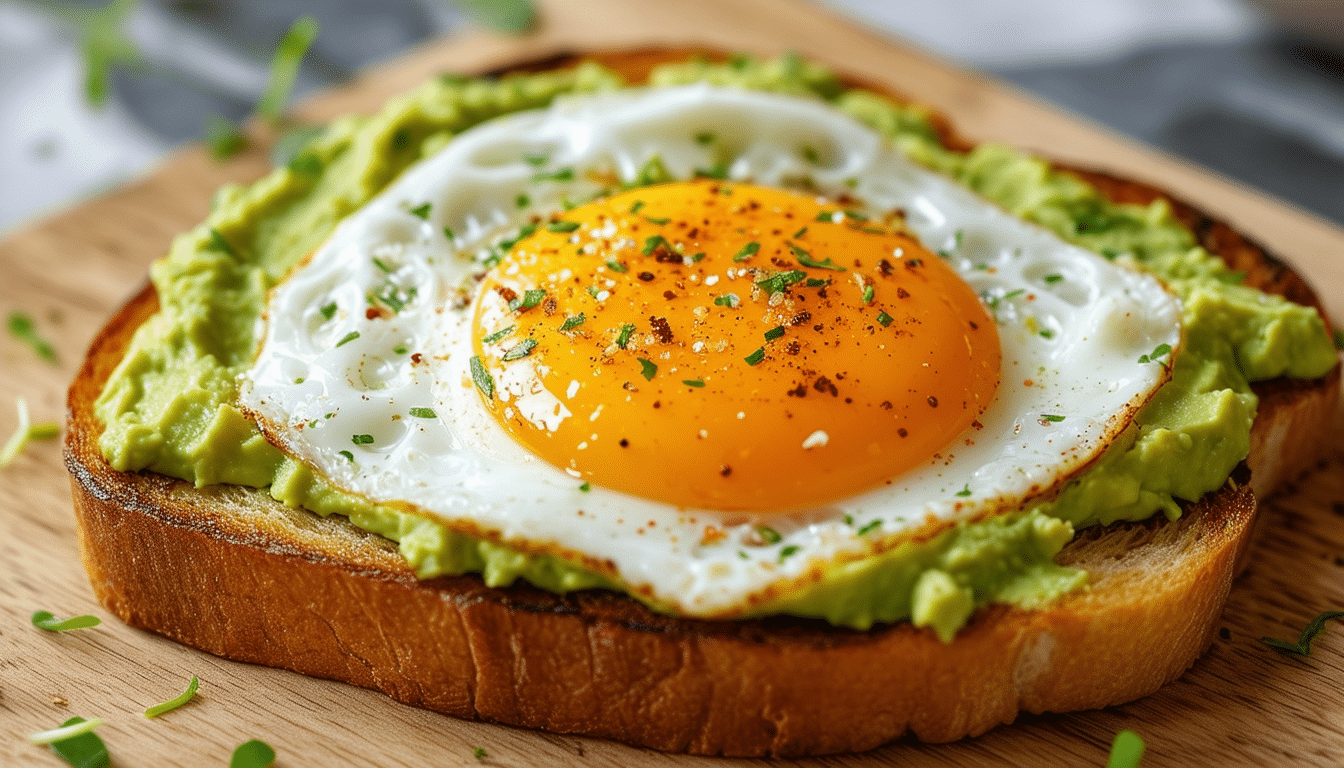 discover the perfect blend of flavor and health with our air fryer avocado toast topped with a perfectly cooked egg. this quick and easy recipe is ideal for breakfast or brunch, combining creamy avocado, crispy bread, and a rich egg for a deliciously nutritious meal that's ready in minutes!