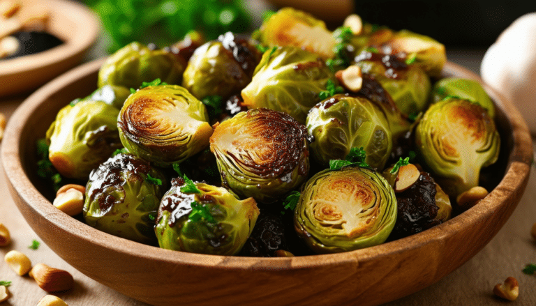 deliciously crispy air fryer balsamic brussels sprouts are a healthy side dish bursting with flavor. easy to prepare, these roasted vegetables are drizzled with tangy balsamic glaze, making them a perfect addition to any meal!