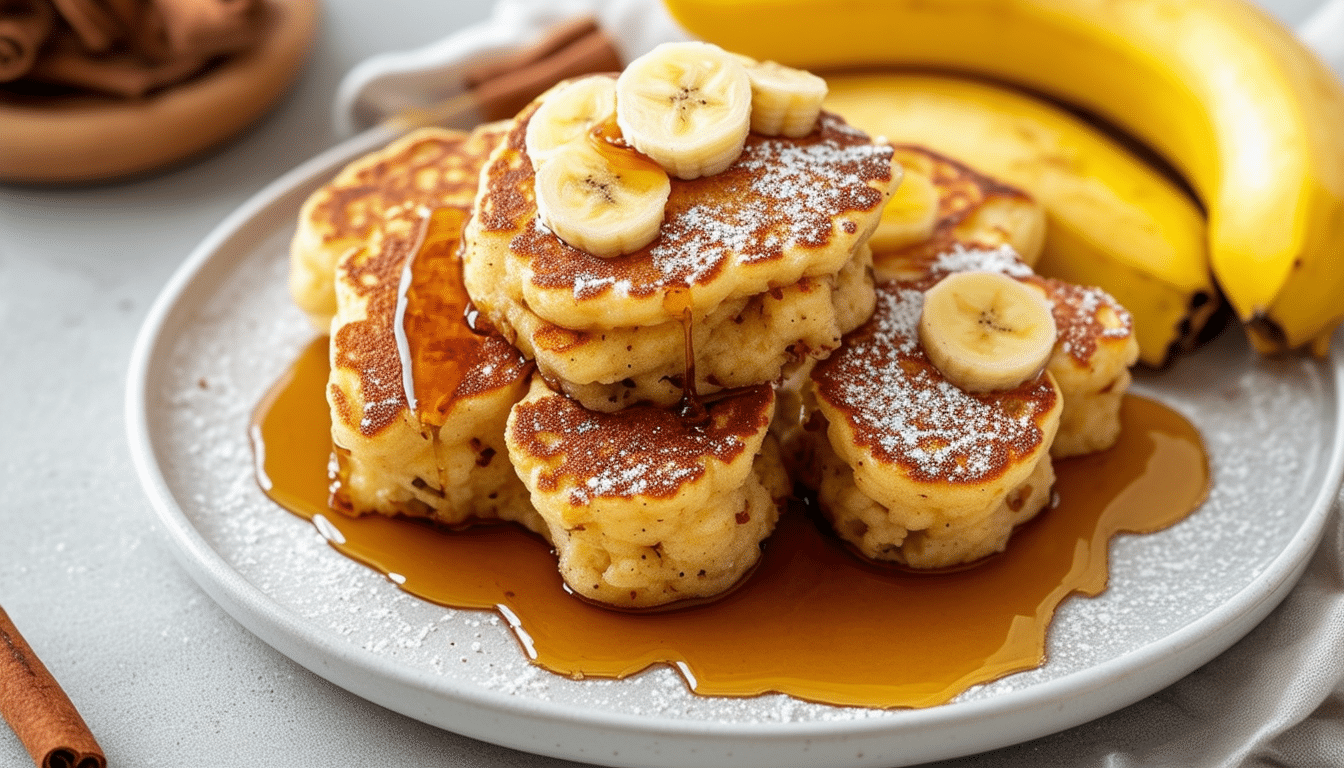 delight in the scrumptious taste of air fryer banana pancake bites, a quick and healthy treat perfect for breakfast or snack time. enjoy fluffy, banana-infused pancakes cooked to perfection in an air fryer for a guilt-free indulgence.