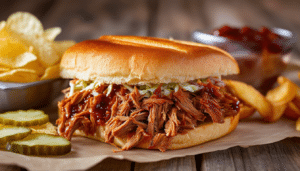 discover the ultimate comfort food with our air fryer bbq pulled pork sandwich! juicy, tender pulled pork infused with smoky bbq flavors, all made effortlessly in your air fryer. perfect for quick weeknight dinners or weekend gatherings, this sandwich is sure to impress your family and friends. easy to prepare and irresistibly delicious!