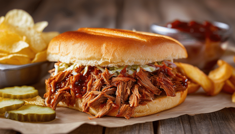 discover the ultimate comfort food with our air fryer bbq pulled pork sandwich! juicy, tender pulled pork infused with smoky bbq flavors, all made effortlessly in your air fryer. perfect for quick weeknight dinners or weekend gatherings, this sandwich is sure to impress your family and friends. easy to prepare and irresistibly delicious!