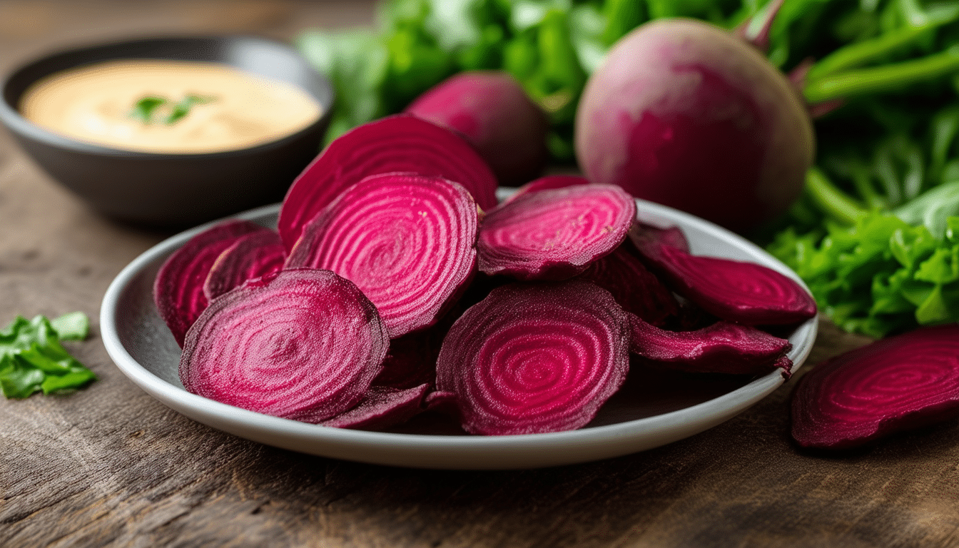 discover the crispy delight of air fryer beet chips! this easy recipe transforms fresh beets into a healthy, crunchy snack in no time. perfect for satisfying your cravings guilt-free while adding vibrant color to your plate.