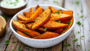 discover the perfect blend of crispy and spicy with our air fryer cajun sweet potato wedges. this easy recipe is packed with flavor and makes for a delicious and healthy side dish that your whole family will love!