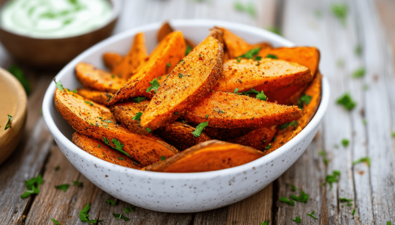 discover the perfect blend of crispy and spicy with our air fryer cajun sweet potato wedges. this easy recipe is packed with flavor and makes for a delicious and healthy side dish that your whole family will love!