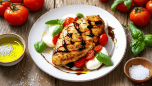 discover a delicious twist on a classic dish with our air fryer caprese chicken, featuring a savory plant-based chicken substitute. perfectly cooked, this recipe combines the rich flavors of fresh mozzarella, ripe tomatoes, and fragrant basil, all while maintaining a healthy profile. ideal for a quick weeknight dinner or a special occasion!