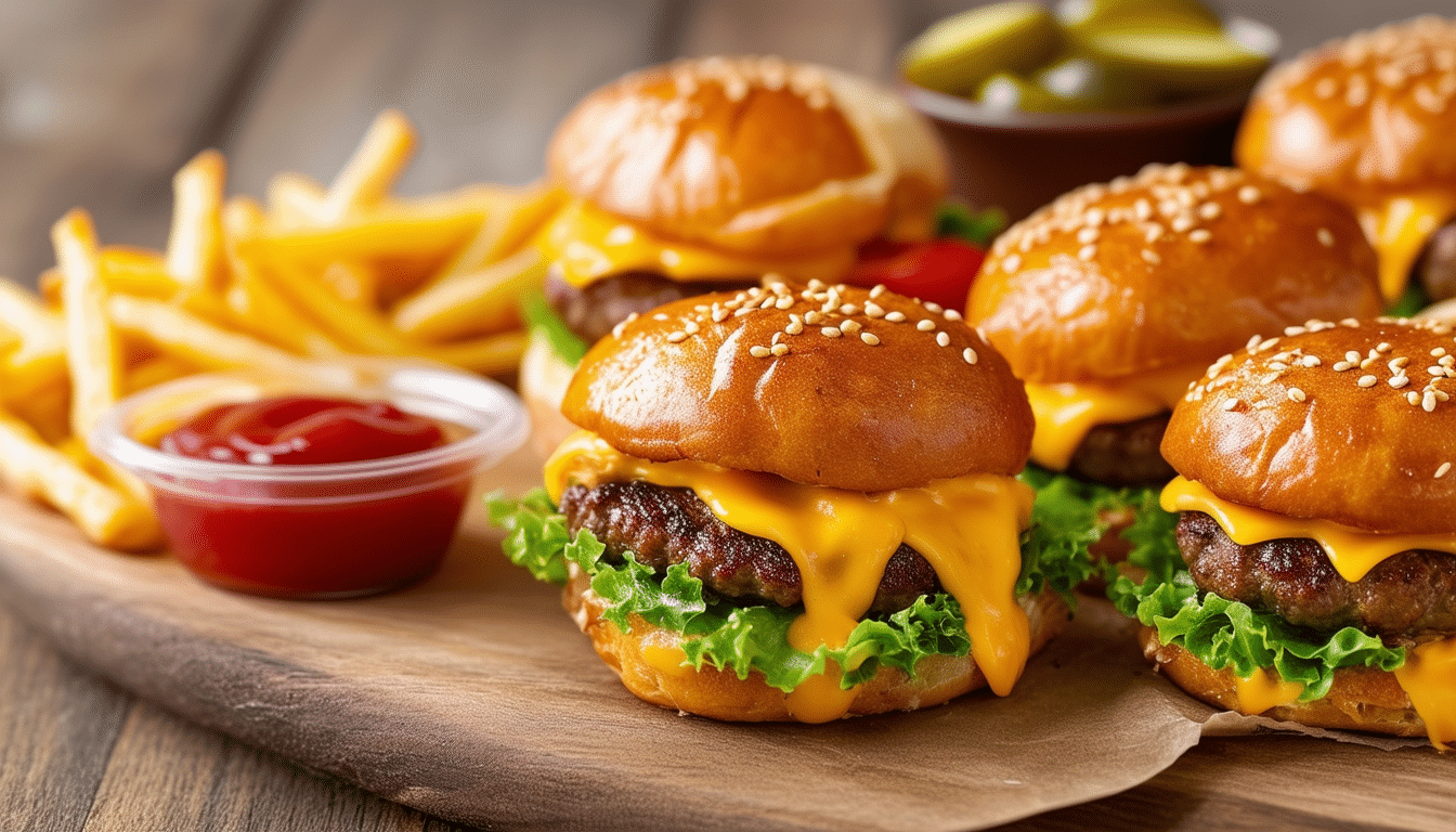 discover the ultimate comfort food with our air fryer cheeseburger sliders recipe. quick and easy to make, these juicy sliders are perfect for parties or a cozy night in. enjoy the delicious taste of classic cheeseburgers with a healthier twist, all made in your air fryer!