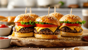 discover the ultimate comfort food with our air fryer cheeseburger sliders! perfectly juicy and packed with flavor, these bite-sized delights are quick to make and sure to impress your family and friends. enjoy a healthier twist on classic sliders that will satisfy your cravings!