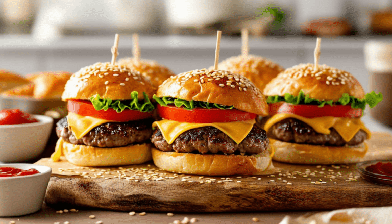 discover the ultimate comfort food with our air fryer cheeseburger sliders! perfectly juicy and packed with flavor, these bite-sized delights are quick to make and sure to impress your family and friends. enjoy a healthier twist on classic sliders that will satisfy your cravings!