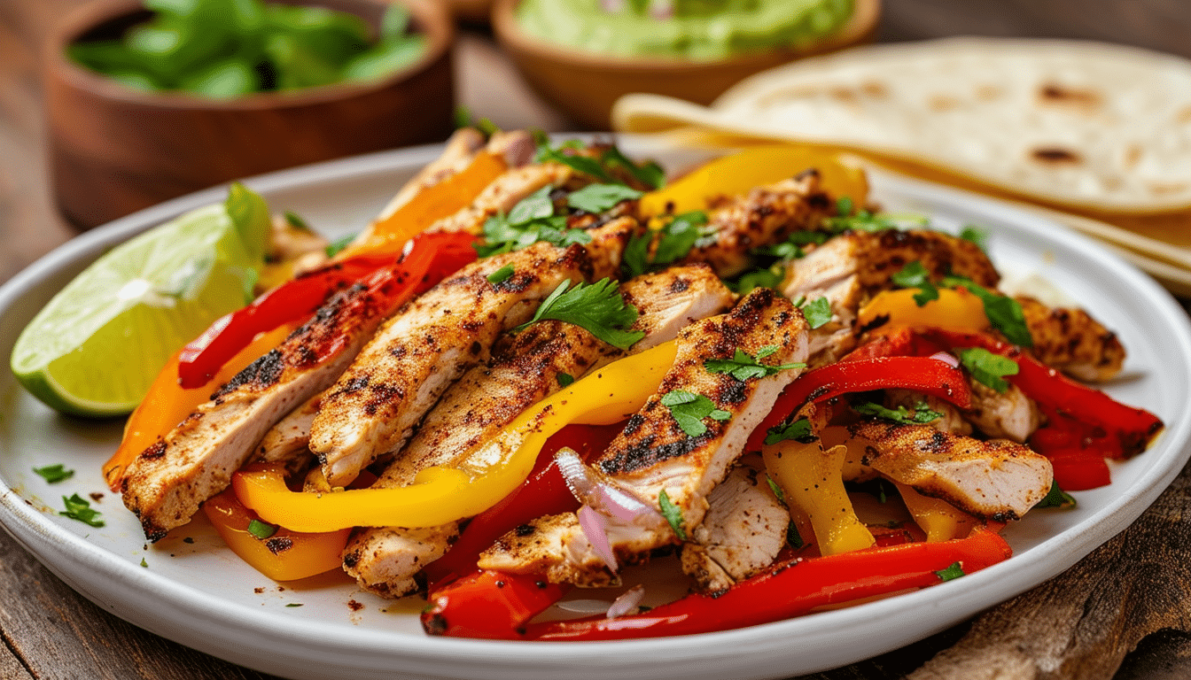 discover the deliciousness of air fryer chicken fajitas! quick and easy to prepare, these flavorful fajitas are packed with tender chicken, vibrant bell peppers, and zesty spices, all cooked to perfection in your air fryer. perfect for a weeknight dinner or a weekend feast, enjoy a healthy twist on a classic favorite!