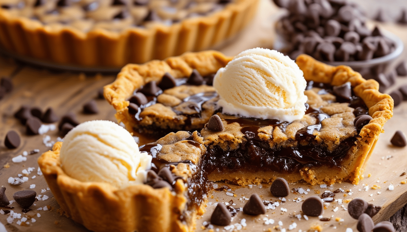 indulge in the ultimate dessert experience with our air fryer chocolate chip cookie pie! this easy-to-follow recipe delivers a warm, gooey center with a perfectly crispy edge, combining the best of chocolate chip cookies and pie. ideal for any occasion, this delightful treat will satisfy your sweet cravings in no time!