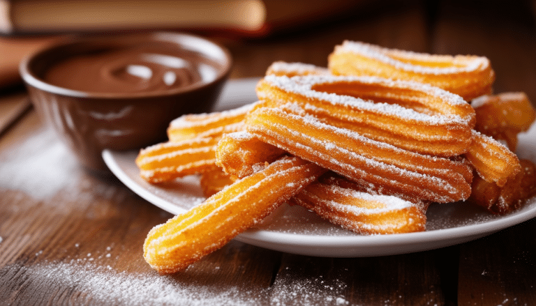 discover the delightful recipe for air fryer churros with chocolate sauce! enjoy crispy, golden churros made effortlessly in your air fryer, served with rich, velvety chocolate sauce for the perfect sweet treat. ideal for dessert lovers seeking a healthier twist on a classic favorite!
