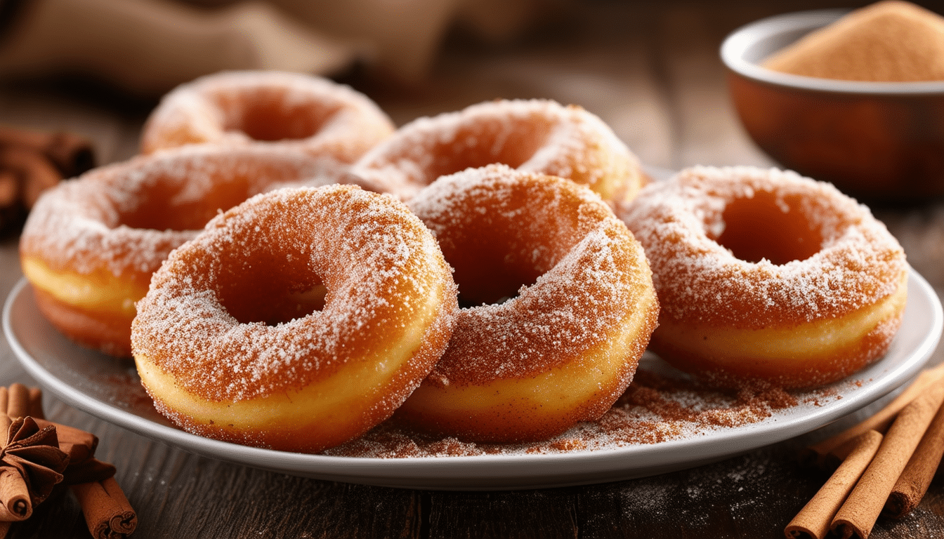 indulge in the delightful taste of air fryer cinnamon sugar donuts! these fluffy, perfectly spiced donuts are a healthier alternative to traditional frying, offering the same sweet crunch with less oil. easy to make and irresistibly delicious, they're perfect for breakfast or a sweet treat any time of day!