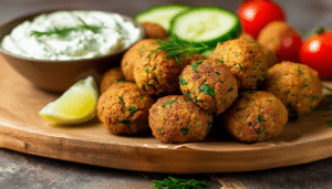 discover the deliciousness of air fryer falafel with tzatziki! this healthy and easy recipe offers crispy, golden falafel made in the air fryer, paired perfectly with a creamy, refreshing tzatziki sauce. ideal for a quick appetizer or a satisfying meal!