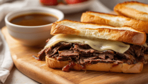 discover the ultimate comfort food with our air fryer french dip sandwiches! perfectly seasoned, tender beef slices are nestled in a crusty roll, served with a flavorful au jus for dipping. easy to make in the air fryer, this delicious recipe is a quick and satisfying meal idea for any occasion.