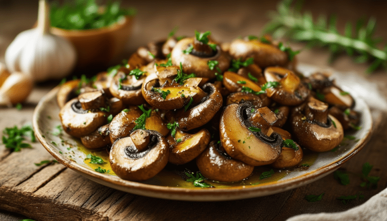 discover the mouthwatering delight of air fryer garlic mushrooms! this easy recipe features tender mushrooms infused with rich garlic flavor, perfectly crispy on the outside and juicy on the inside. ideal as a side dish or appetizer, these air-fried mushrooms are a healthy and quick addition to any meal.