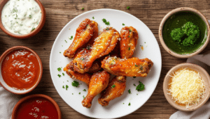 discover the ultimate crispy and flavorful air fryer garlic parmesan wings! perfectly seasoned with garlic and parmesan, these wings are a healthier alternative to frying without sacrificing taste. enjoy them as a delicious appetizer or game day snack!