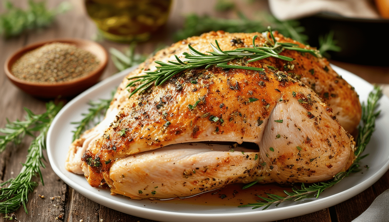 discover the juicy and flavorful air fryer herbed turkey breasts recipe, perfect for a healthy meal. seasoned with aromatic herbs, this easy-to-make dish is sure to impress at your dinner table, providing a delicious and guilt-free alternative to traditional roasting.