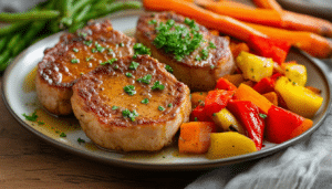 discover the perfect weeknight dinner with our air fryer honey mustard pork chops. juicy and flavorful, these tender chops are coated in a delicious honey mustard glaze, making them a quick and easy meal that the whole family will love. ready in under 30 minutes, this recipe is the ultimate blend of taste and convenience!