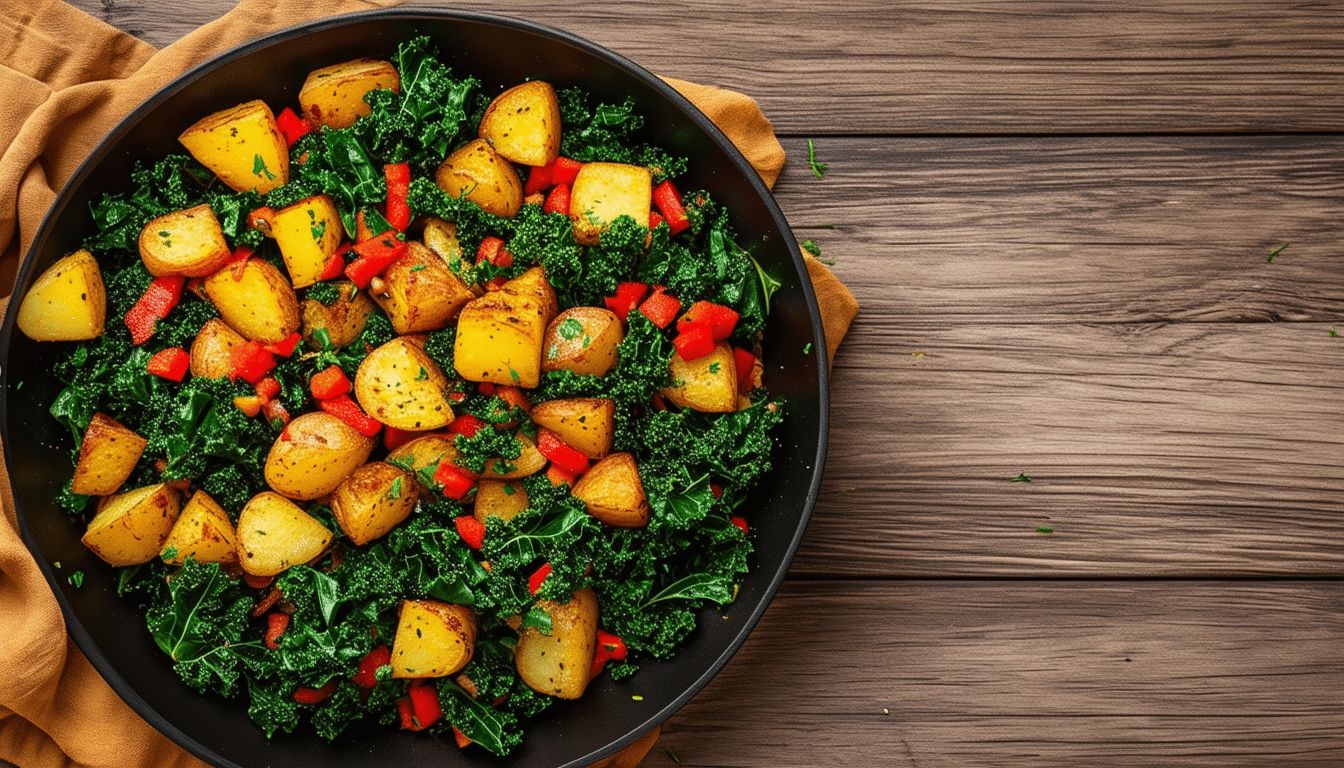 discover a delicious and healthy air fryer kale and potato hash recipe that combines crispy potatoes and nutrient-rich kale for a flavorful breakfast or side dish. quick to prepare and perfect for any meal!