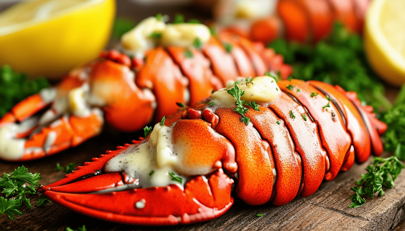indulge in the rich flavors of air fryer lobster tails with garlic butter. this easy recipe delivers succulent and tender lobster tails, perfectly cooked in minutes and drizzled with a savory garlic butter sauce. a gourmet treat that's perfect for special occasions or a delightful weeknight dinner!