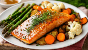 delight in the rich flavors of air fryer maple glazed salmon, a quick and healthy dish that combines tender salmon fillets with a sweet and savory maple glaze. perfectly cooked in your air fryer for a deliciously crispy finish, this recipe is ideal for a nutritious dinner that impresses.